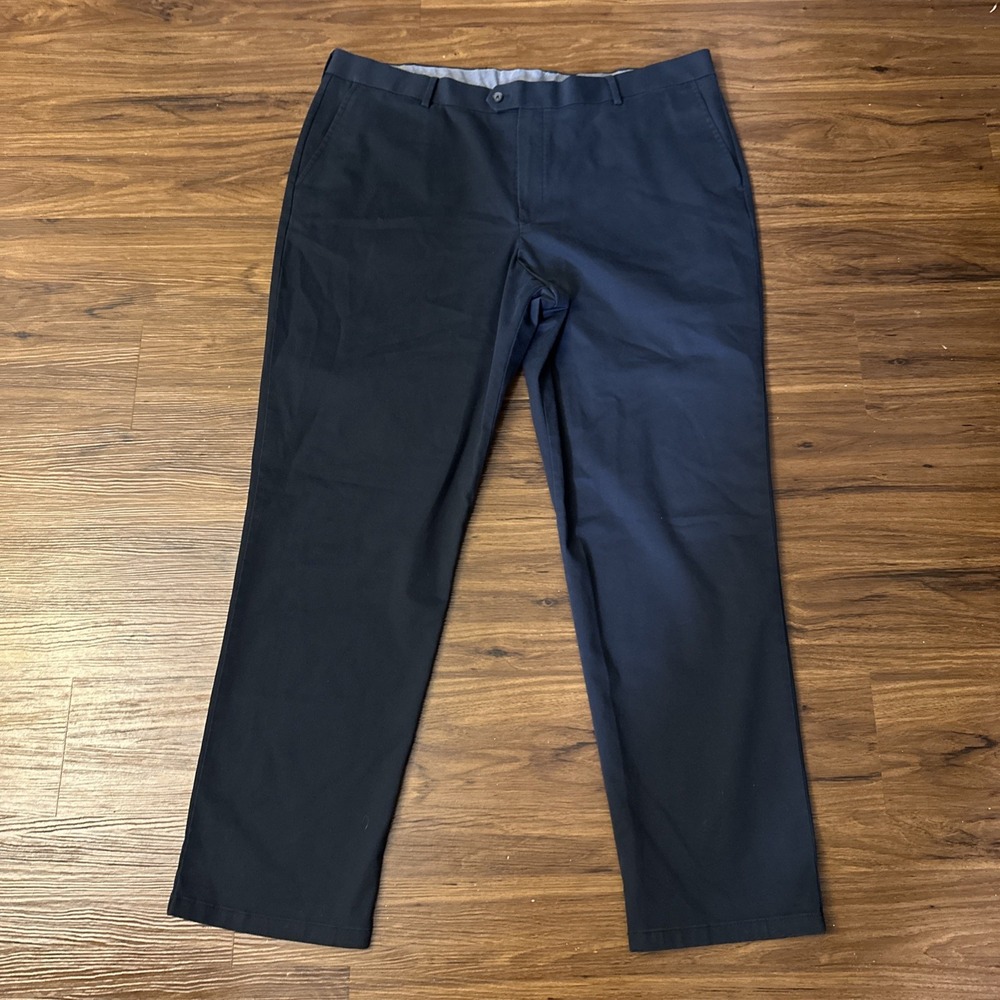 Charles Tyrwhitt Mens Trousers 42x32 Navy Blue Non Iron Classic Fit Chino Smart